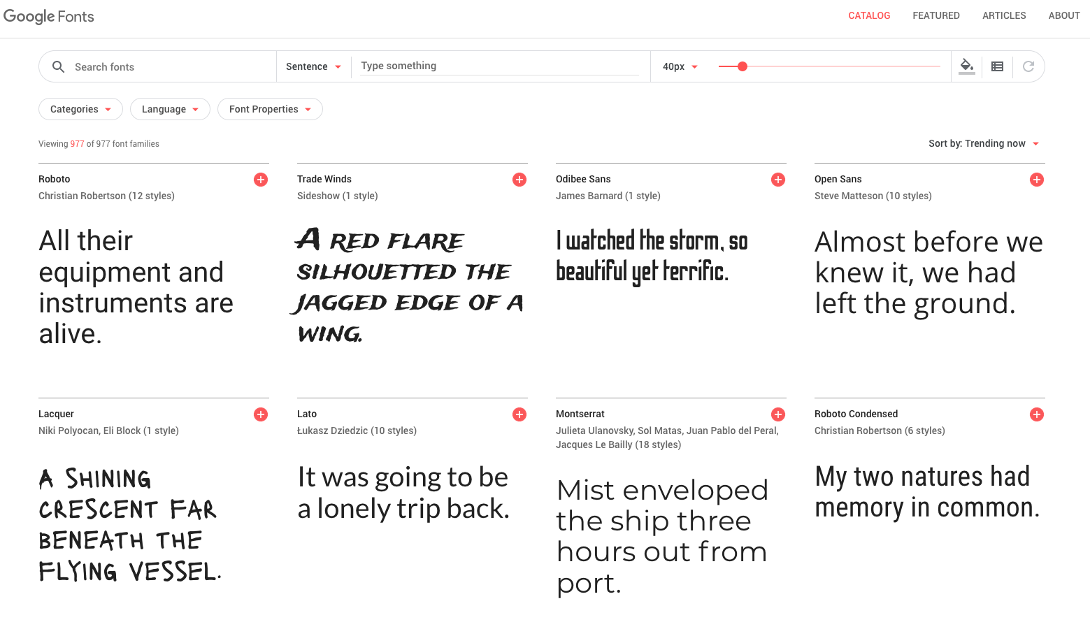 google font material